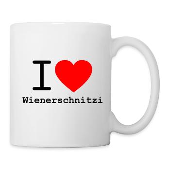i love mei Wienerschnitzi - Tasse - Weiß - Rechts