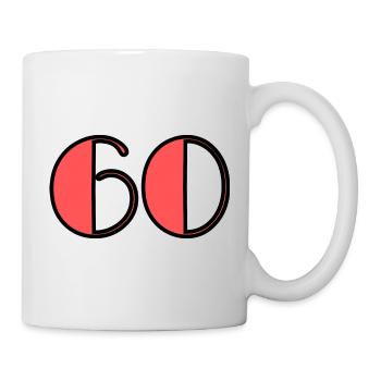 60. 60 JAHRE. 60-JÄHRIGES JUBILÄUM. 60-JÄHRIGES JUBILÄUM - Tasse - Weiß - Rechts