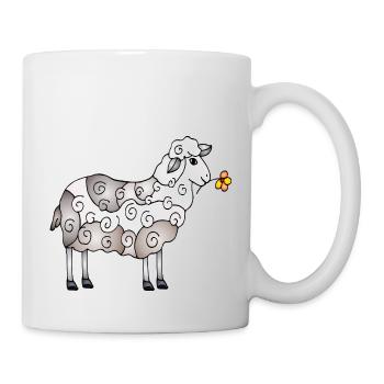 Schaf - Tasse - Weiß - Rechts