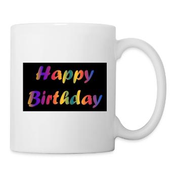 HAPPY BIRTHDAY. JOYEUX ANNIVERSAIRE. ANNIVERSAIRE. - Mug blanc - blanc - Droite