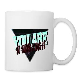 pet cat cartoon cat funny quote kitten - Tasse - Weiß - Rechts