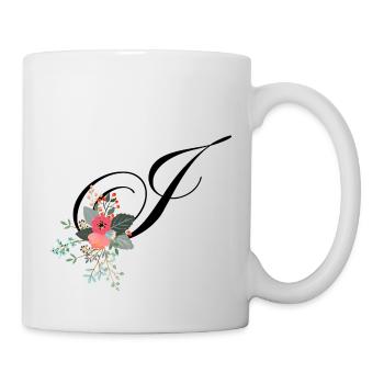 Letter j flowery - Mug - white - Right