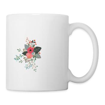 Letter r flowery - Mug - white - Right