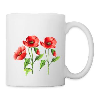Blumen - Tasse - Weiß - Rechts