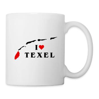 Ich liebe Texel - Tasse - Weiß - Rechts