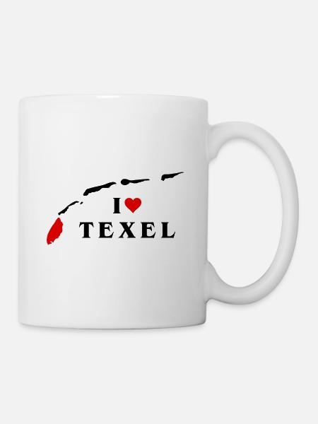 Ich liebe Texel - Tasse - Weiß