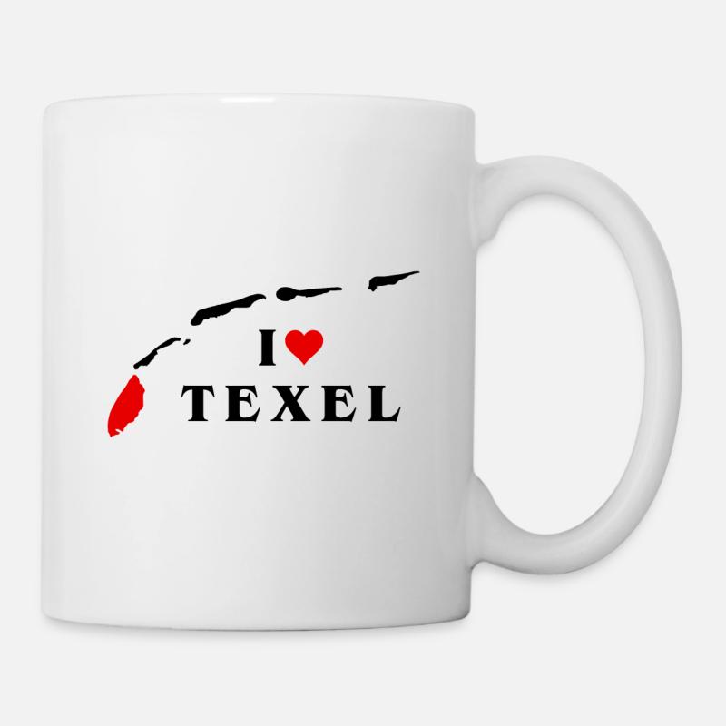 Ich liebe Texel - Tasse - Weiß