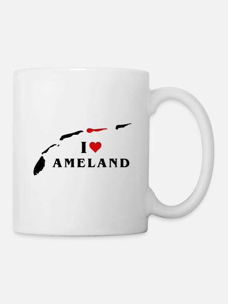 Ich liebe Ameland - Tasse - Weiß