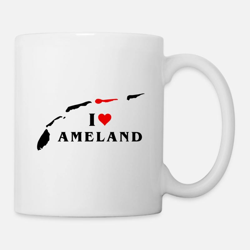 Ich liebe Ameland - Tasse - Weiß