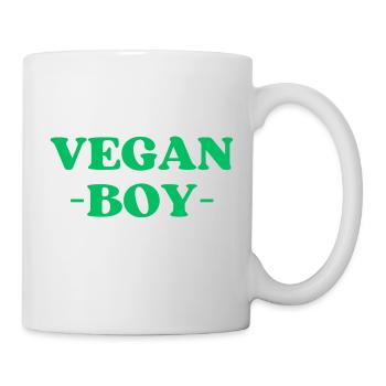 Vegan boy - Tasse - Weiß - Rechts