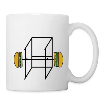 Sport Gym Fitness Hamburger - Mug - white - Right