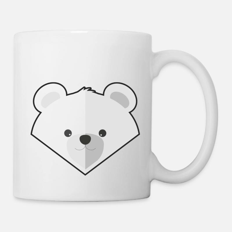 Niedlicher einfacher Eisbär - Tasse - Weiß