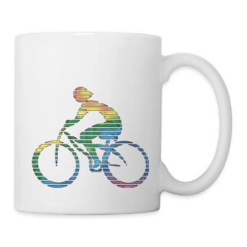 Cycliste - Mug blanc - blanc - Droite