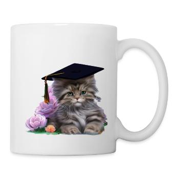 Bachelor's degree Maine Coon Graduate Cat - Mug - white - Right