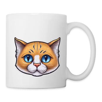Samtpfoten-Zauber: Süße Katze - Tasse - Weiß - Rechts