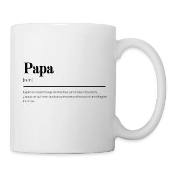 Papa - Cadeau original, définition - Mug blanc - blanc - Droite