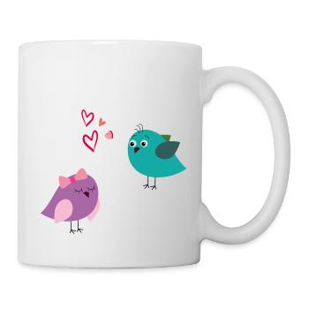 Vogelliebe, Amour - Mug blanc - blanc - Droite