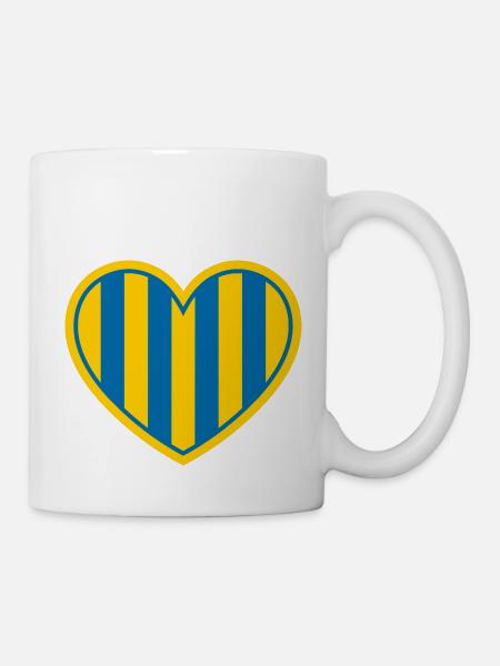 Schwedisches Herz - Tasse - Weiß