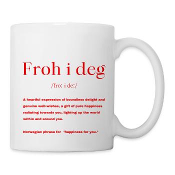 Norwegisch Spruch - Tasse - Weiß - Rechts