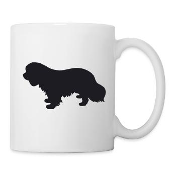 Cavalier King Charles Spaniel Silhouette - Tasse - Weiß - Rechts