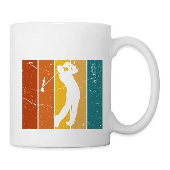 Golf-Geschenk Vintage - Tasse - Weiß - Rechts