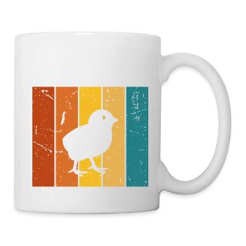Poussin cadeau Vintage - Mug blanc - blanc - Droite