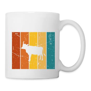 Vache cadeau Vintage - Mug blanc - blanc - Droite