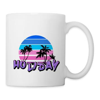Chemise motif " VACANCES " #3 - Mug blanc - blanc - Droite