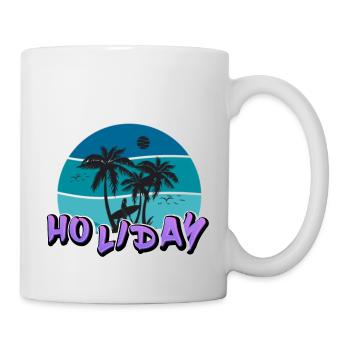 Chemise motif « HOLIDAY » #4 - Mug blanc - blanc - Droite