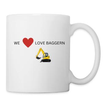 Baggern - Tasse - Weiß - Rechts