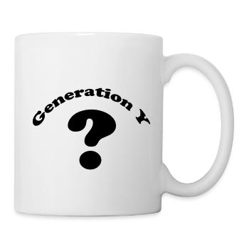 Generation Y Fragezeichen - Tasse - Weiß - Rechts