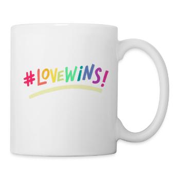 L’amour gagne - Mug blanc - blanc - Droite