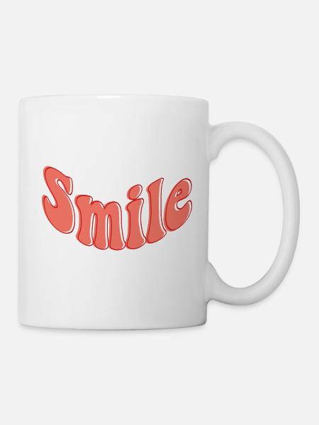 Smile - Tasse - Weiß