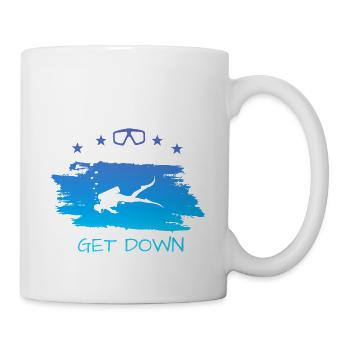 Tauchen - Tasse - Weiß - Rechts