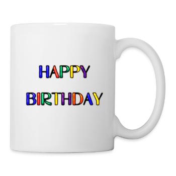 JAHRESTAG. ALLES GUTE ZUM GEBURTSTAG. ALLES GUTE ZUM GEBURTSTAG. - Tasse - Weiß - Rechts