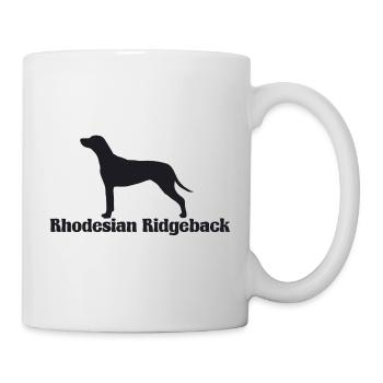 Rhodesian Ridgeback Silhouette - Tasse - Weiß - Rechts