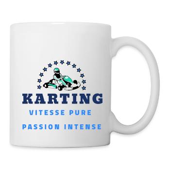 Karting Vitesse Pure Passion Intense Kart Course - Mug blanc - blanc - Droite