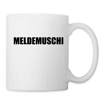 Meldemuschi T-Shirt - Tasse - Weiß - Rechts
