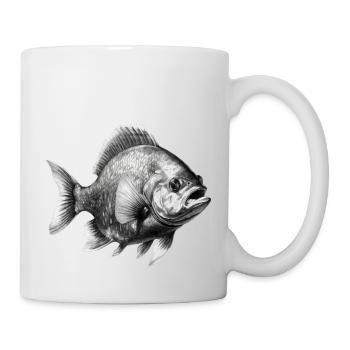 Le piranha au crayon n°2 - Mug blanc - blanc - Droite