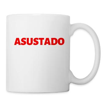 verängstigt Spanisch Sprache - Tasse - Weiß - Rechts