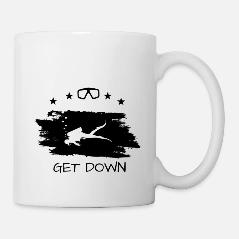 Tauchen, Taucher - Tasse - Weiß