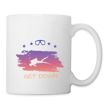 diving , get down, cooles taucherdesign - Tasse - Weiß - Rechts