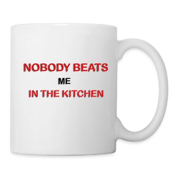 Personne ne me bat dans la cuisine - Mug blanc - blanc - Droite