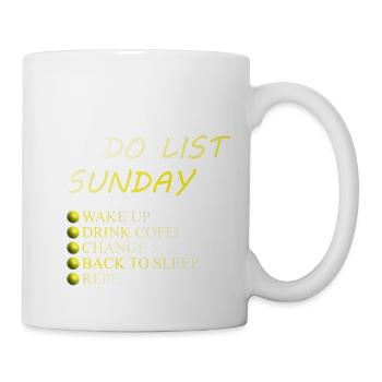 To do List Sunday - Tasse - Weiß - Rechts
