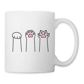 Stone Paper Scissors Cat Paw Game Cat Paws - Mug - white - Right