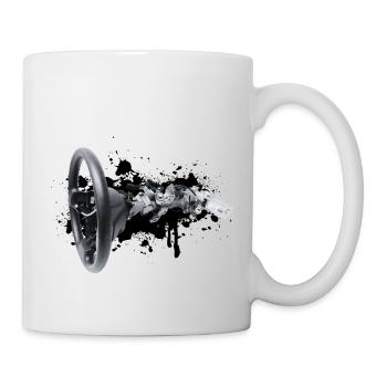 Addicted to cornering - The art of steering - Mug - white - Right