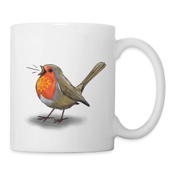 Rouge gorge occitan - Mug blanc - blanc - Droite