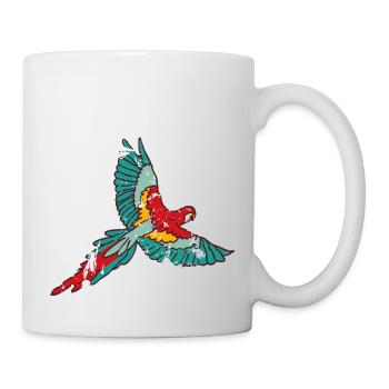 Papagei - Tasse - Weiß - Rechts