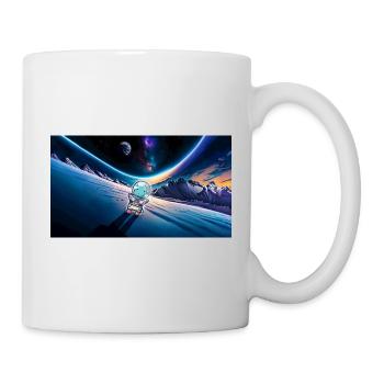hugadino astronaut dino, cute dinosaur - Mug - white - Right