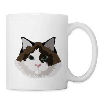 Katze - Tasse - Weiß - Rechts